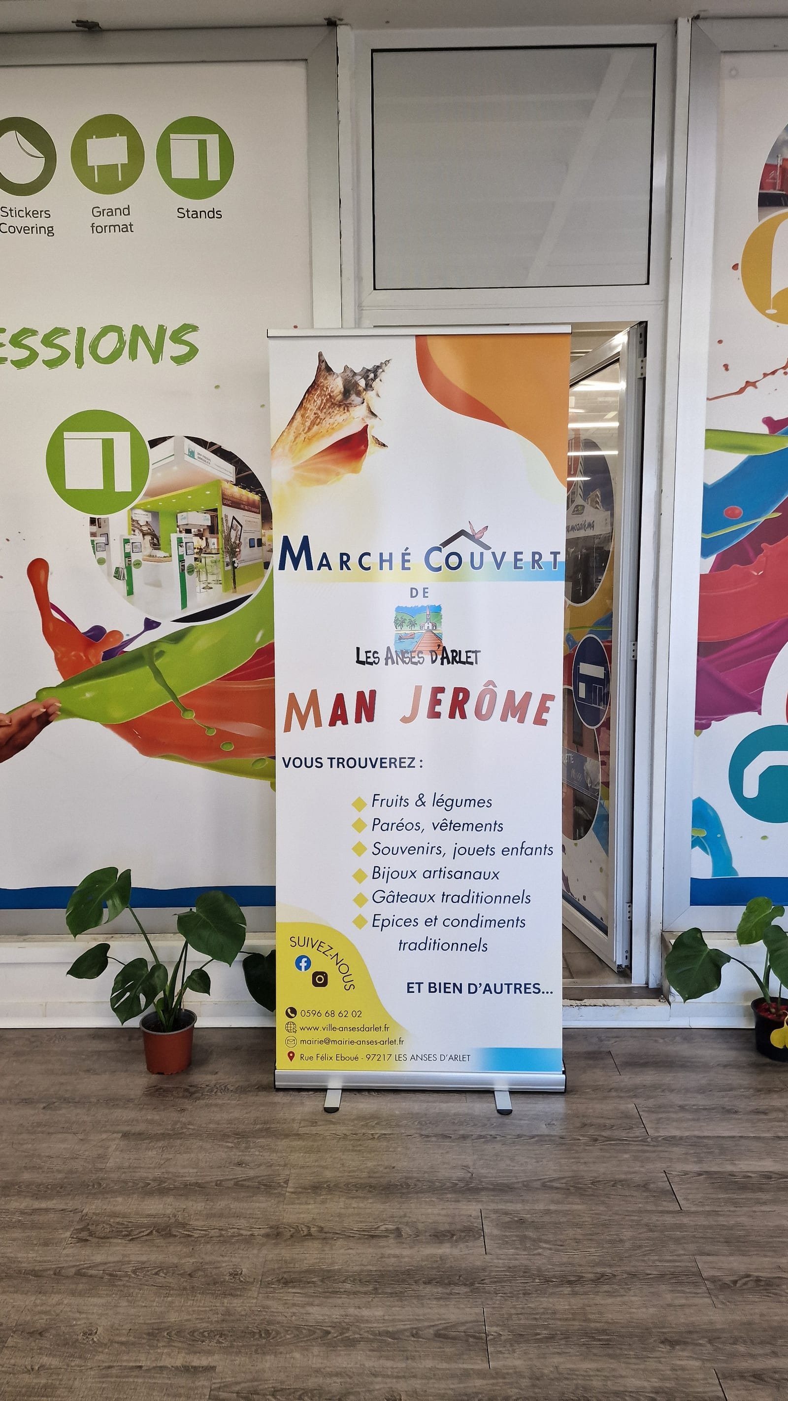 Roll-up Marché Couvert Man Jérôme